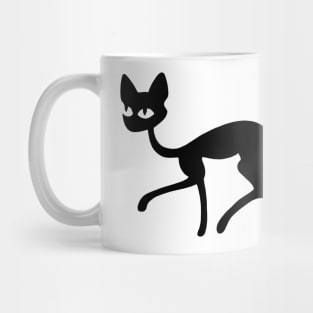 Creepy Black Cat Silhouette Mug